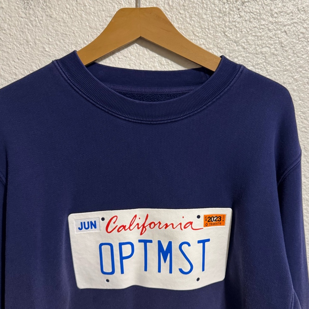 RARE Madhappy Optimist California Plate Puff Print Pullover Crewneck Sweatshirt - Picture 2 of 6